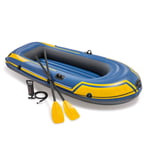 HARUONE 8Ft Inflatable Raft Boat with Aluminum Oars, 2-Person PVC Fishing Dinghy Pontoon Kayak, High Output Air Pump for Water Sports Fun