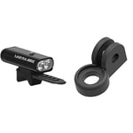 LEZYNE Micro 800xl Pro Eclairage vélo/VTT LED Rechargeable USB Mixte Adulte, Black, FR Unique (Taille Fabricant : t.One sizeque) & 1-led-gpad-v104 Adaptateur pour Support GoPro Adulte Unisexe, Noir, M