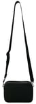 Michael Kors Black Crossbody Bag PVC Logo Pattern Zip Shoulder Box Fulton Sport