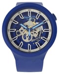 Swatch SB01N102 Big Bold ISWATCH BLUE Silicone Strap Watch
