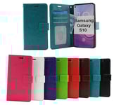 Crazy Horse Wallet Samsung Galaxy S10 (G973F) (Röd)
