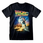 Kortærmet T-shirt Back to the Future Poster Sort Unisex M