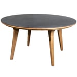 Aspect matbord teak/svart keramik Ø144 cm