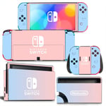 Kit De Autocollants Skin Decal Pour Switch Oled Game Console Full Body Gradient, T1tn-Nsoled-0475