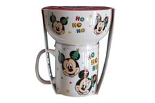 Mickey Mouse Ceramic Coffee Mug & Cereal Bowl Set Christmas Theme Cup Bowls Gift