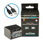 Patona Platinum Batteri with USB-C input for Sony NP-FV100 FDR-AX40 FDR-AX45 FDR-CX680 NEX 150301395 (Kan sendes i brev)