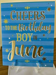 Born In June Birthday Card Male - Foil - Premium Quality - Cherry Orchard