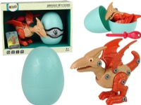 LeanToys Dinosaurie Pterodactyl med ägg DIY Skruvmejsel Röd
