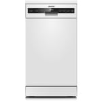 electriQ 10 Place Settings Freestanding Slimline Dishwasher - White eqdw45pw