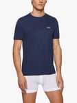 BOSS Cotton Blend Crew Neck T-Shirt, Pack of 2, White/Navy