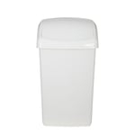50 L Litre Plastic Swing Bin Rubbish Waste Bins Kitchen Dustbin Cream Flap Lid