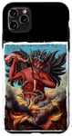 Coque pour iPhone 11 Pro Max The Devil Devouring Human in Hell Occult Monster Athée