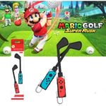 Golf Clubs Compatible with Nintendo Switch,Joy Con Controller Grip Sports Game Accessories for Mario Golf Super Rush 2 park