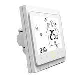 Smart WiFi-termostat, Temperaturkontroll, Fungerar med Echo & Google Home, Vit, elektrisk uppvärmning WF