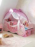 Disney Princess Toddler Carriage Bed (With Canopy and Fabric Drawers), Pink