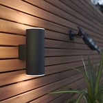 SolarCentre® Chester Up & Down USB Chargeable Solar Powered Outdoor Wall Light - Powered by Leaf (Anthracite)