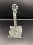 Silver Crushed Diamond Kitchen Roll Holder Stick on Counter Paper Towel Stand