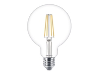 Philips - LED-glödlampa - form: glob - klar finish - E27 - 7 W (motsvarande 60 W) - klass A++ - varmt vitt ljus - 2700 K