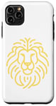 Coque pour iPhone 11 Pro Max Majestueux dessin au trait d'un lion doré