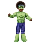 Rubie's Official Marvel Spidey and His Amazing Friends Hulk Deluxe Toddler Costume, Kids Superhero Fancy Dress, Age 3-4 Years (702737)