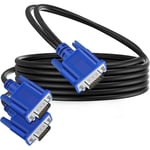 2 Male Screen Duplication Video Cord Dual Monitor Y Adapter VGA Splitter Cable