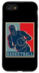 Coque pour iPhone SE (2020) / 7 / 8 Vintage Basketball Dunk Retro Sunset Colorful Dunking Bball