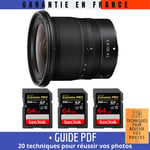Nikon Z 14-30mm f/4 S + 3 SanDisk 64GB UHS-II 300 MB/s + Guide PDF ""20 TECHNIQUES POUR RÉUSSIR VOS PHOTOS