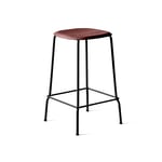 HAY Soft Edge 30 Low barpall fall red, svart stålstativ