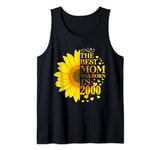 The Best Mom Was Born In 2000 24 Sunflower Mother's Day Tank Top