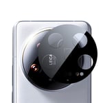SKALO Xiaomi 14 Ultra 5G 3D Linsskydd/Kameraskydd Härdat Glas - Svart