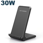 30W Pliable-Support de chargeur sans fil pliable, chargeur rapide à induction, Samsung S22 S21, iPhone 14 13