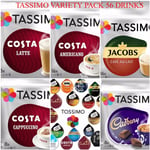 Tassimo Costa Latte Americano Cappuccino Milka Jacobs Cafe Au Lait 5 Packs 56 ☕