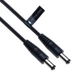 DC Power Extension Cable with 2.5mm / 5.5mm Male to Male Jack 5m / 16ft Plug Connector CCTV Cord Adapter Compatible with CCTV Security Camera, IP Camera, DVR Standalone, LED Strip Monitors (Black)