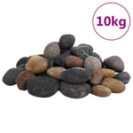 Polerad småsten 10 kg blandade färger 5-8 cm