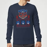 Autobots Classic Ugly Knit Christmas Jumper - Navy - S