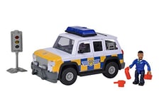 Simba - Sam le Pompier - 4X4 Police - Véhicule 19cm + Figurine Articulée - Fonctions Sonores - Nombreux Accessoires - 109251096038