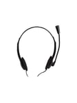 Stereo headset 2x 3.5 mm headphone jack boom microphone eco box