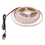 3 m. USB LED strip för TV och PC - 60 LED per meter - Kulör : Kall