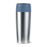 Emsa Travel Mug Eco N2024100 Gobelet isotherme, 0,36 l, bouchon à vis Comfort Quick-Press, design écologique, 100% étanche, garde les boissons au chaud 4 h et au frais pendant 8 heures, ouverture
