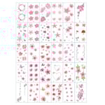 30-pack Temporära Fake Tatueringar Gnuggisar Sakura Blommor flerfärgad