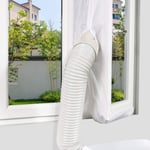 COVVY Universal Window Seal for Portable Air Conditioner and Tumble Dryer,for Mobile Air Conditioning Unit to Stop Hot Air,Air Exchange Guards with Zip and Strong Hook Tap (400 cm)