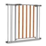 Hauck Portillon de porte/protège-escalier pour enfants Barrière de sécurité Wood Lock 2 avec extension de 9 cm/sans perçage/84 à 89 cm de largeur/extensible/grille en bois en métal/gris