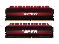 Patriot Viper 4 Series - Ddr4 - Sats - 16 Gb: 2 X 8 Gb - Dimm 288-Pin - 3600 Mhz / Pc4-28800 - Cl18 - 1.35 V - Ej Buffrad - Icke Ecc - Röd, Svart