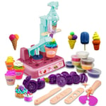 Kids 24 Pcs Ice Cream Machine Toy Set Pretend Play Creative Clay Dough Set