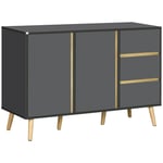 Sideboard, Modern Kitchen Cupboard with Double Doors and 3 Drawers