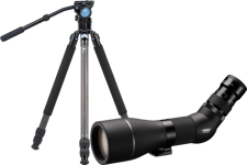 Pentax Spottingscope PF-85EDA KIT + SMC zoom eyepiece 8-24mm with Sirui R-3213X+VH-10X