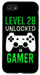 iPhone SE (2020) / 7 / 8 Level 28 Unlocked Gamer - Funny Gamer 28th Birthday Case
