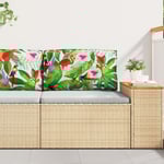 Kuddar Grön, Röd, Rosa, Flerfärgad Polyester 70 x 12 x 40 cm