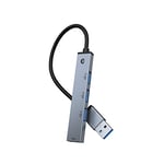 Hub HUB 3.0, USB HUB avec 1 Ports USB 3.0 et 3 USB 2.0 HUB USB Ultra Fin, Ultra Rapide, Mini USB Répartiteur Compatible avec Ordinateur Portable, Pc, Clavier