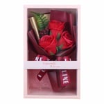 Rose Soap Flower Artificial Simulation Dry Bouquet Gift Box Red